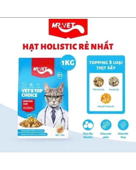 Hạt mèo MR.VET t1 gan gà & trứng 1kg 