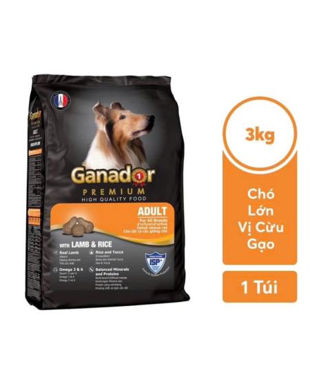 Ganador 3kg vị cừu &gạo  adult 