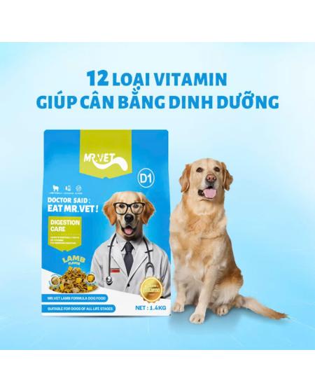 Hạt mr.vet d1 9 loại rau củ&trái cây &12 vitamin 1,4kg