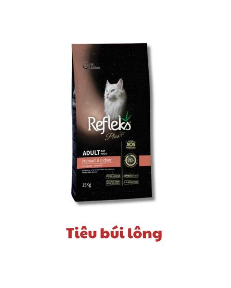 Hạt mèo REFLEX plus adult tiêu búi lông 1,5kg 