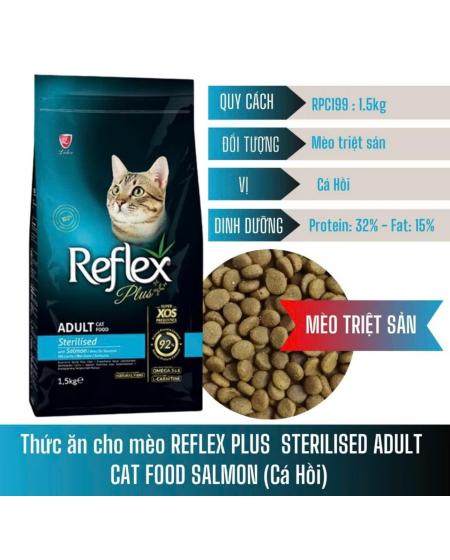 Hạt mèo REFLEX plus adult mèo triệt sản 1,5kg