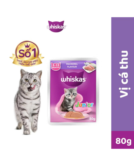 Pate whiskas mèo con vị cá thu 80g 