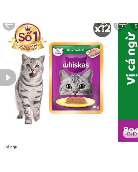 Pate whiskas mèo vị cá ngừ  80g