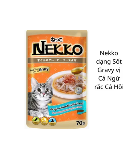 Pate nekko vị cá ngừ rắc cá hồi 70g 