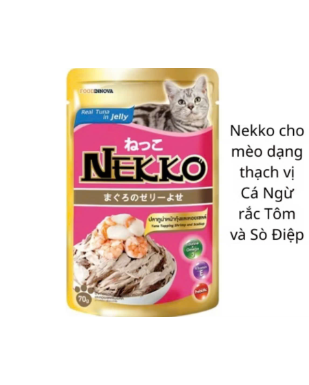 Pate nekko vị cá ngừ rắc tôm và sò điệp 70g