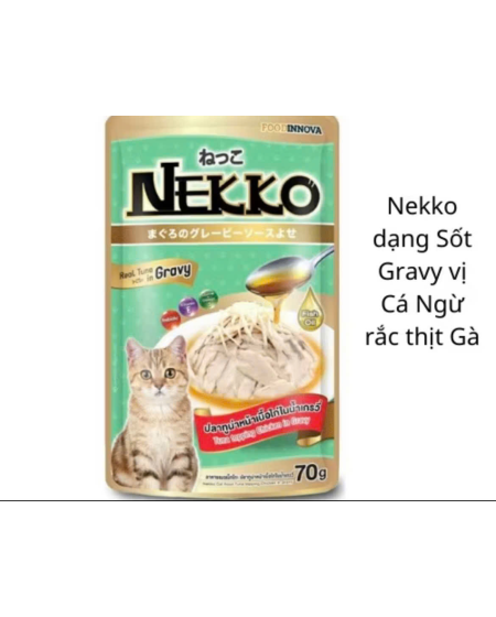 Pate nekko vị cá ngừ rắc thị gà 70g 