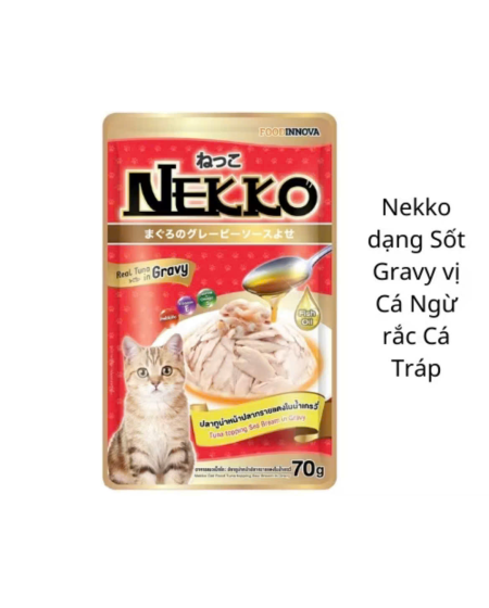 Pate nekko vị cá ngừ rắc cá tráp 70g 