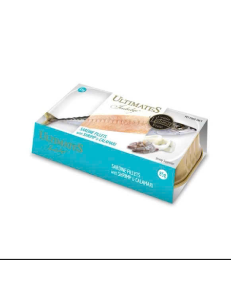 Pate ultimates vị cá trích phi lê tôm,mực 85g