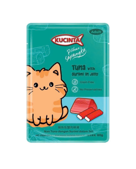Pate Kucinta vị cá ngừ thanh cua trong thạch 80g
