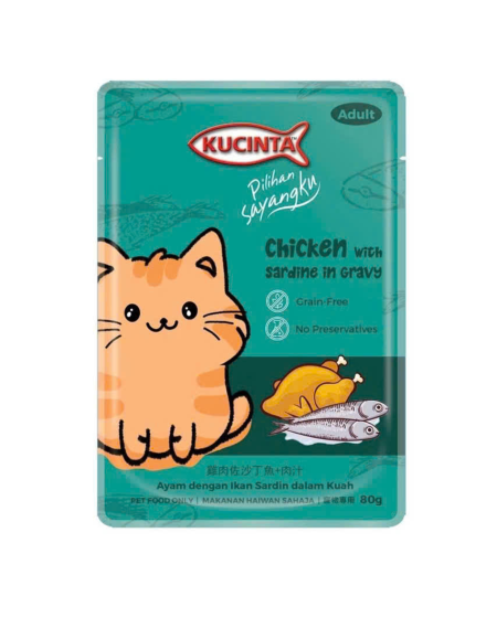 Pate Kucinta vị gà, cá trích 80g