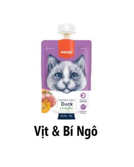 Súp thưởng nắp vặn wanpy vị vịt và bí ngô 90g