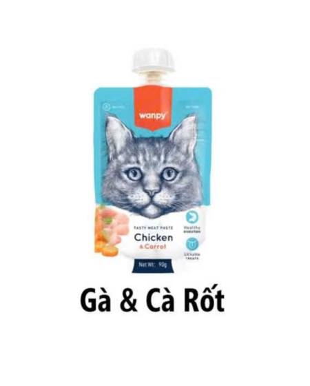 Súp thưởng nắp vặn wanpy  gà và cà rốt 90g