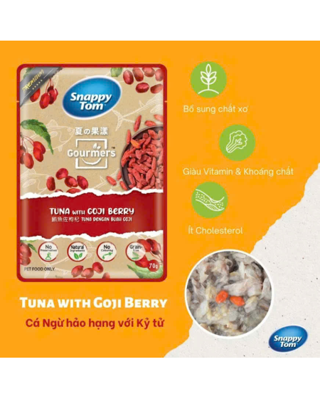 Pate snappy tom cá ngừ và kỷ tử 70g 
