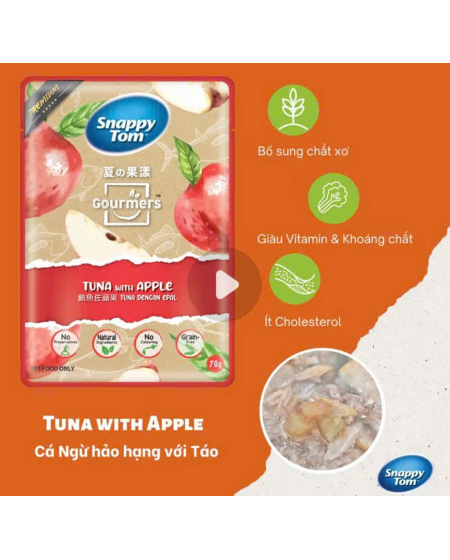 Pate snappy tom cá ngừ táo 70g 