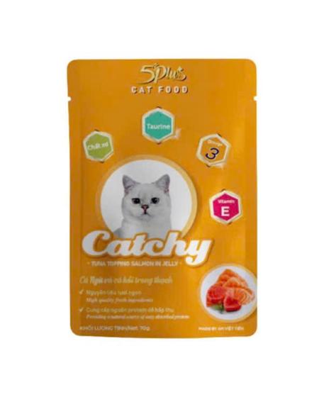 Pate catchy vị cá ngừ ,cá hồi thạch trong 70g 