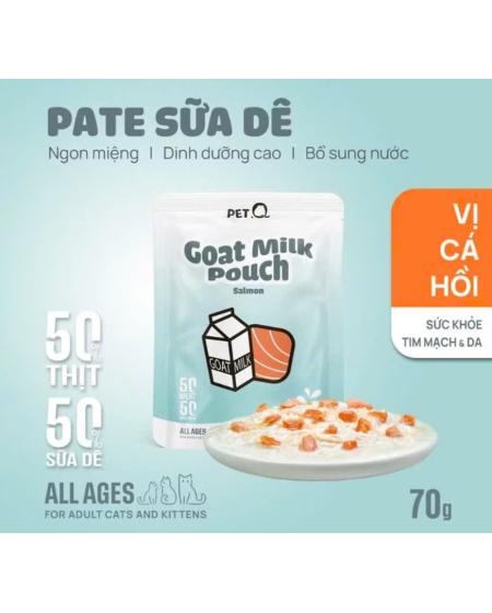 Pate sữa dê pet Q cá hồi 70g