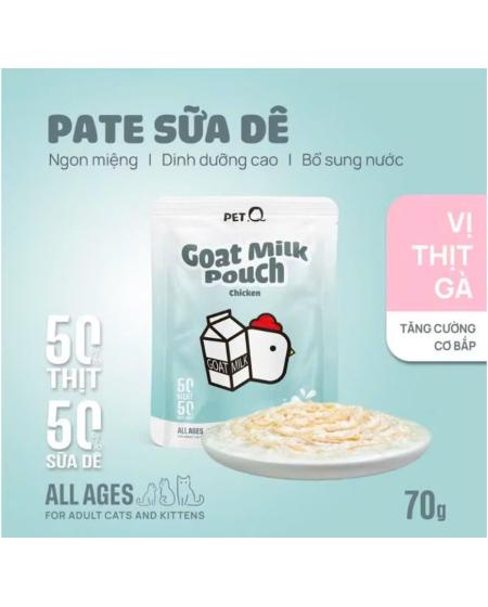 Pate sữa dê pet Q vị gà 70g