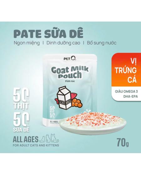 Pate sữa dê pet Q vị trứng cá 70g 