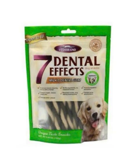 Xương gặm 7 vị sữa và dental gum xanh lá 160g