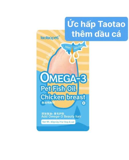 Ức gà hấp taobao dầu cá 