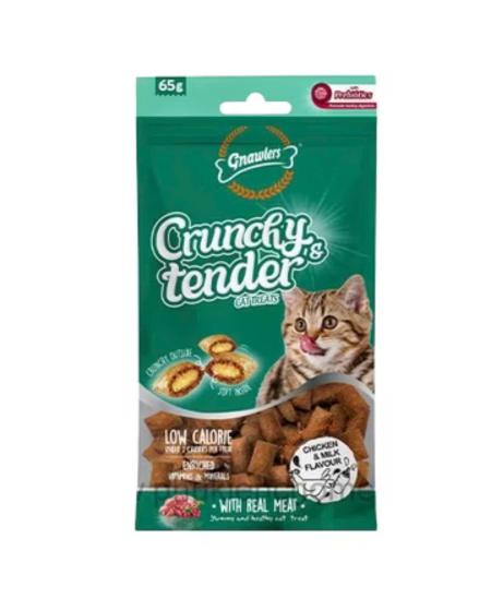 Bánh thưởng cho mèo gnawlers vị sữa 65g
