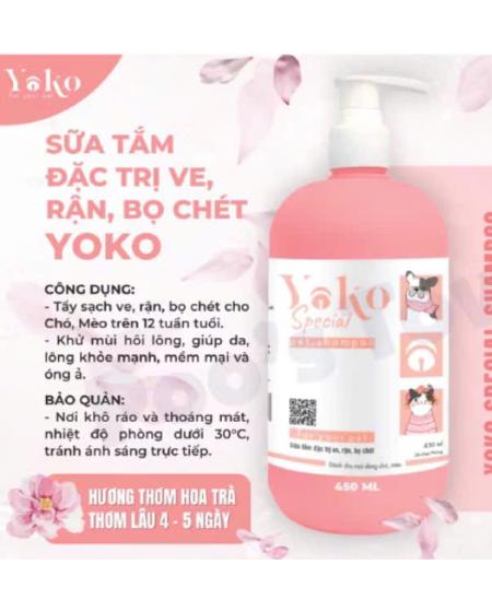 Sữa tắm yoko đặc trị ve rận bọ chét 450ml