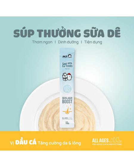 Súp thưởng PET Q vị dầu cá tăng cường da, lông