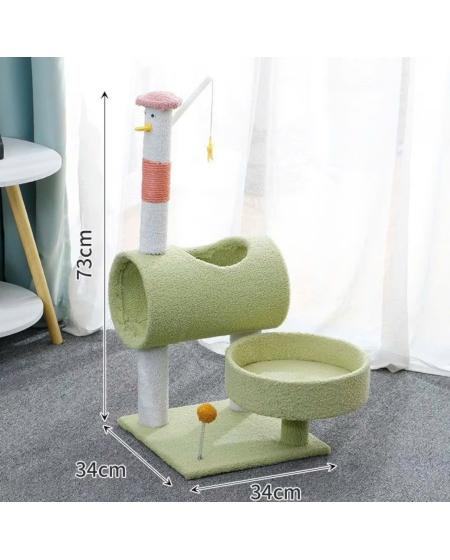 Catree có trụ và bàn tròn kèm cục lò xo