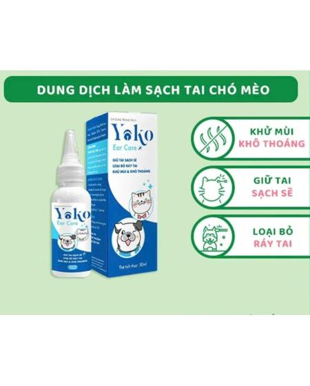 Nước rửa tai Yoko cho chó mèo 50ml
