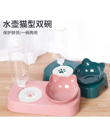 Bát tai mèo kèm bình nước 