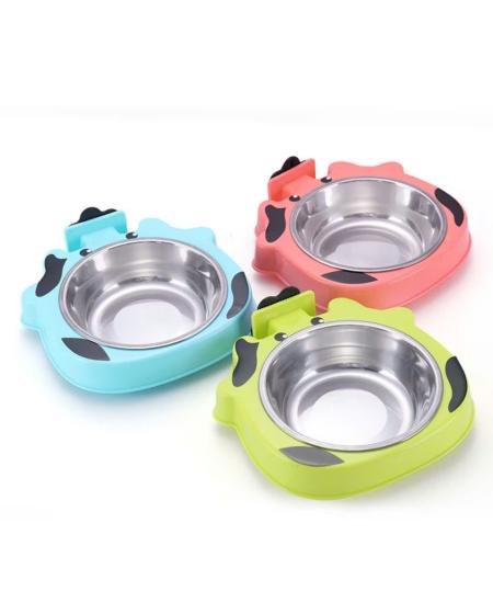 Bát gắn chuồng có khâu inox bò sữa